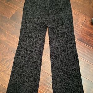 Susan Bristol Black with velvet dress pants size 6